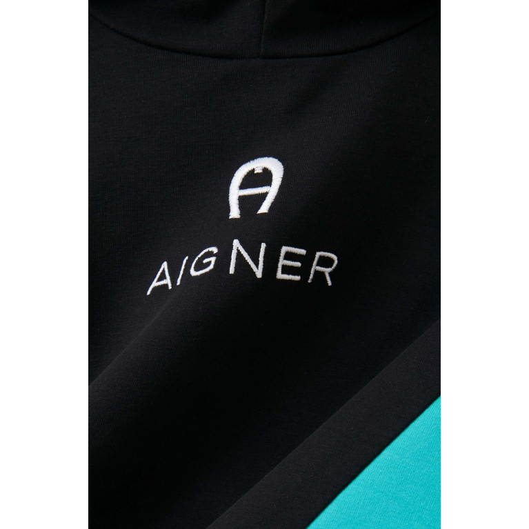 AIGNER - Logo Hoodie in Cotton Black