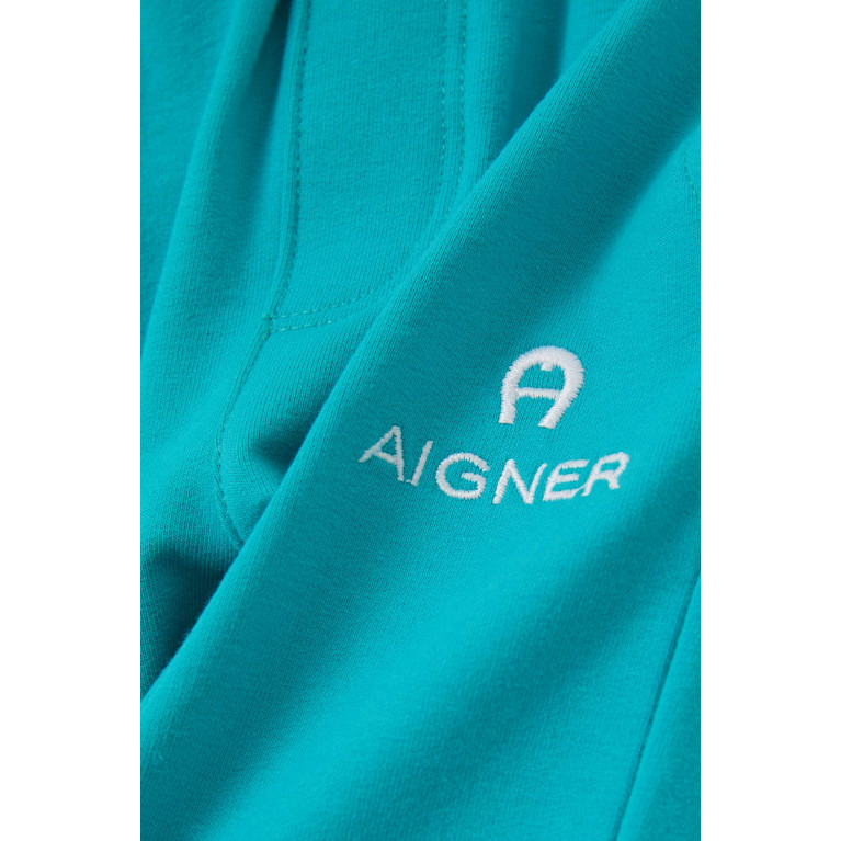 AIGNER - Logo Sweatpants in Cotton Blue