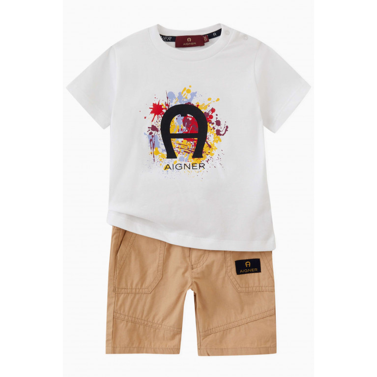 AIGNER - Graphic Logo Print T-shirt in Cotton