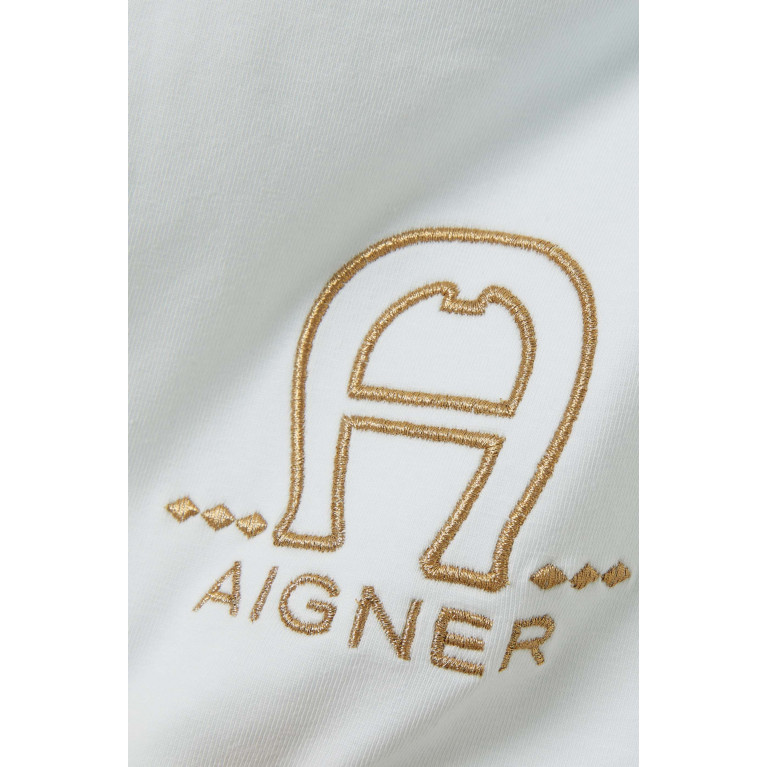 AIGNER - Logo Bib in Pima Cotton Blue