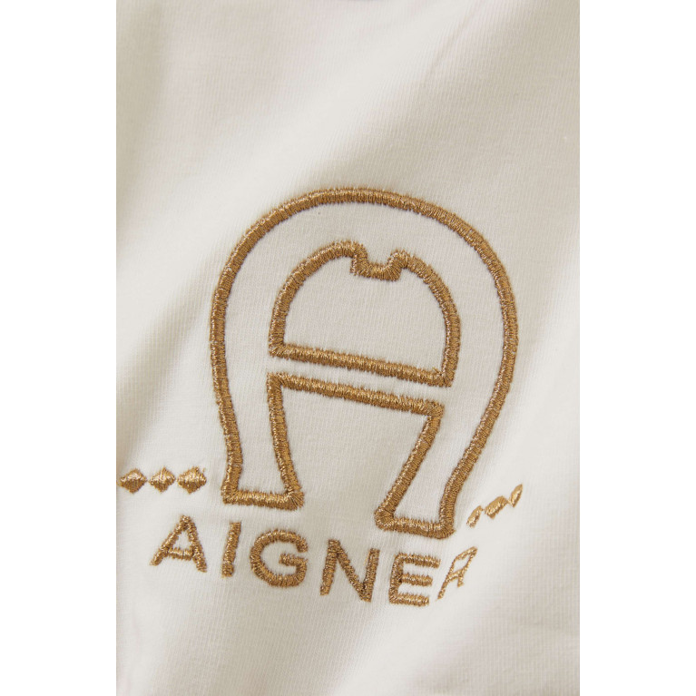 AIGNER - Logo Bib in Pima Cotton Neutral