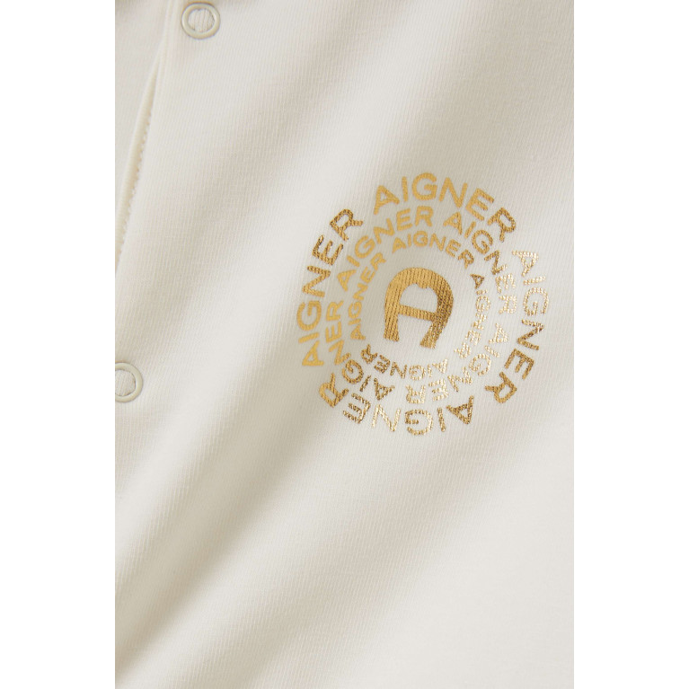 AIGNER - Logo Sleepsuit in Stretch Cotton