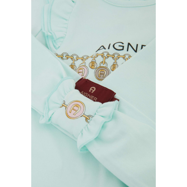 AIGNER - Logo Sleepsuit Set in Cotton