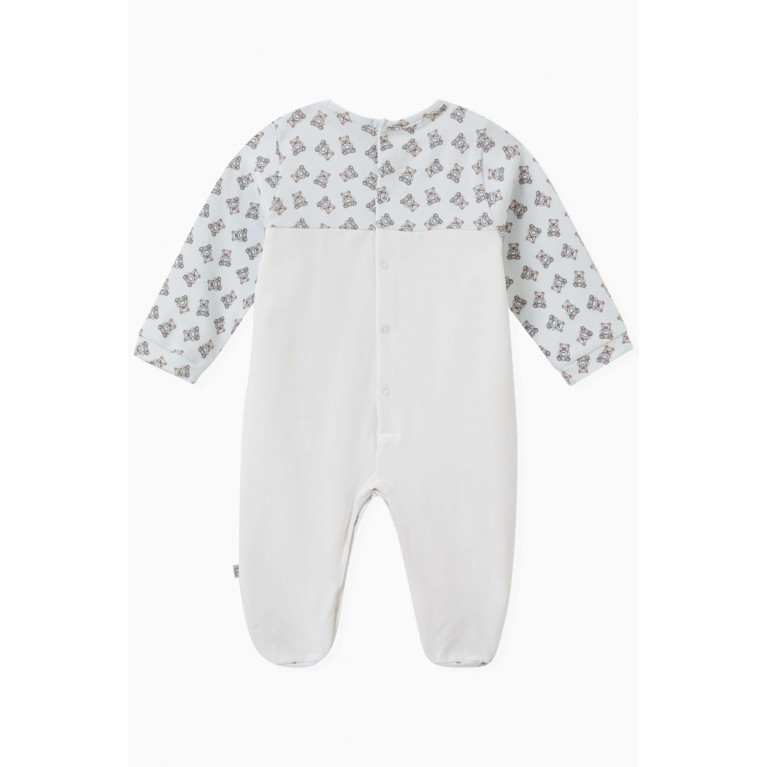 AIGNER - Logo Teddy Overall in Stretch Cotton Blue