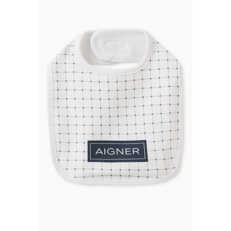 AIGNER - Logo Print Bib in Cotton Blue