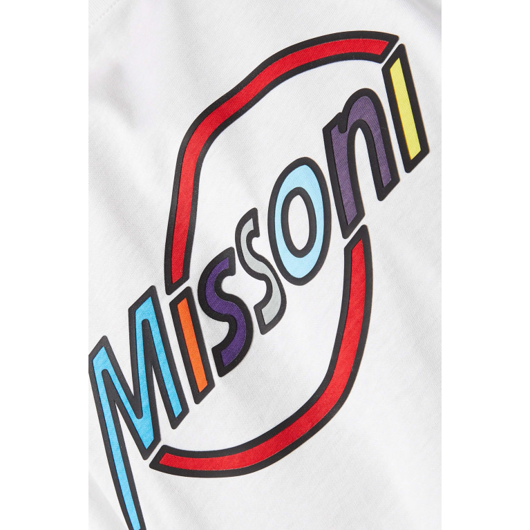 Missoni - Graphic Logo Print T-shirt in Cotton White