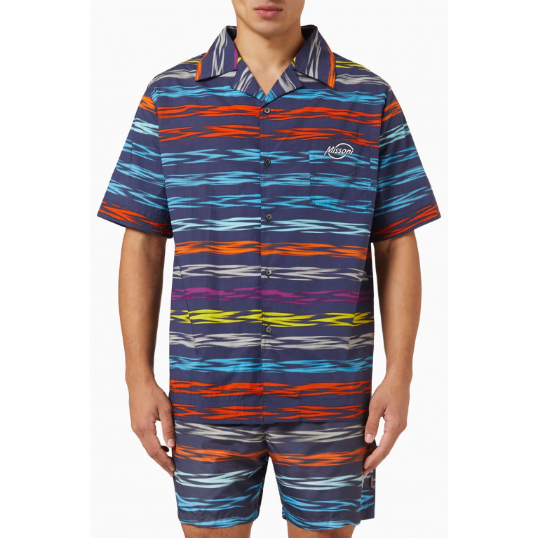 Missoni - Zig Zag Bowling Shirt in Cotton Multicolour