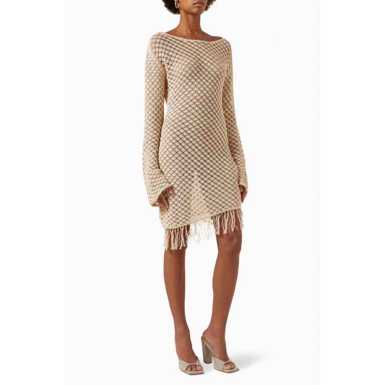 Savannah Morrow - Ammoudi Mini Dress in Cotton-knit