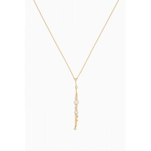 Damas - Symphony Pearl & Diamond Necklace in 18kt Gold