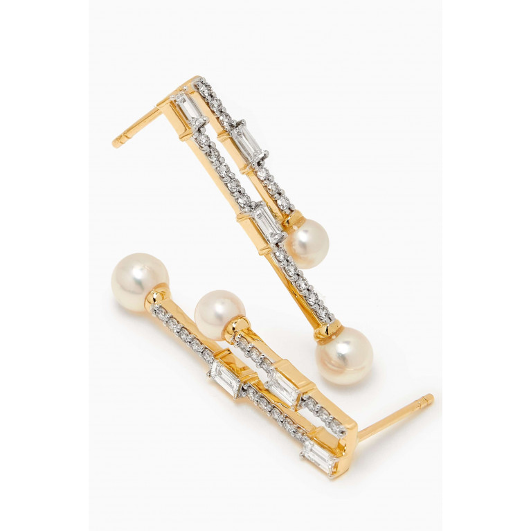 Damas - Symphony Akoya Pearl & Diamond Earrings in 18kt Gold