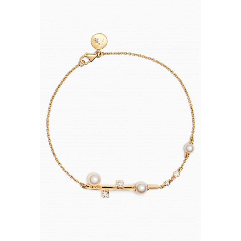 Damas - Symphony Pearl & Diamond Bracelet in 18kt Gold