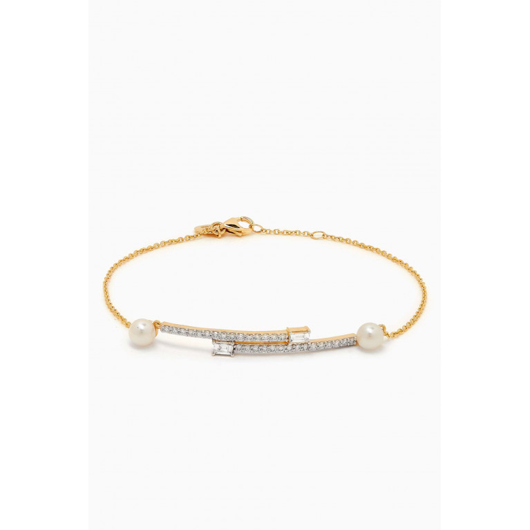 Damas - Symphony Pearl & Diamond Bracelet in 18kt Gold