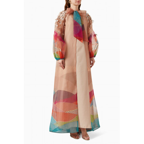 Kalico - Dune Embellished Cape & Dress Set in Organza