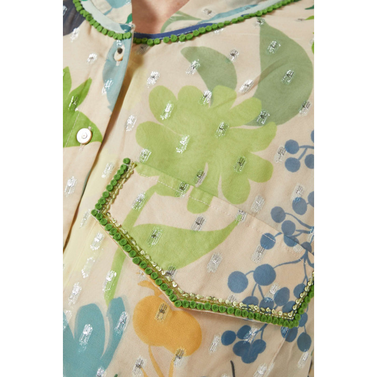 Kalico - Irene Floral-print Pleated Maxi Dress