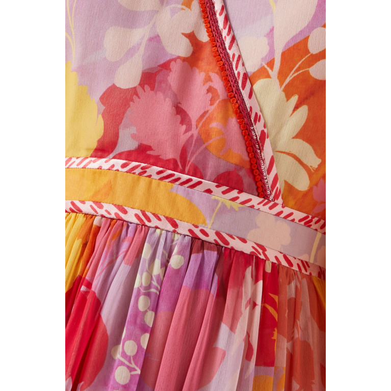 Kalico - Elora Floral-print Embroidered Midi Dress