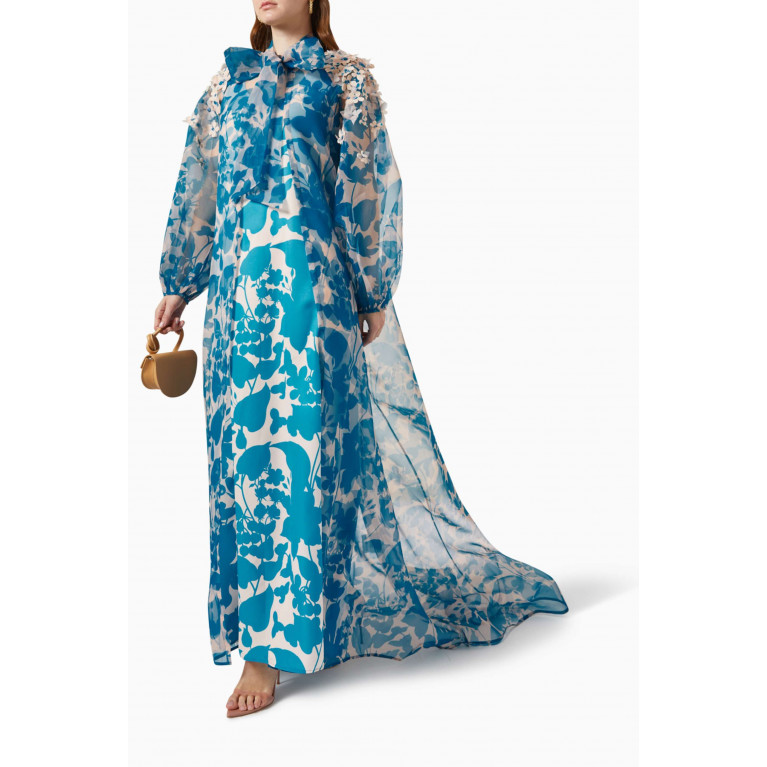 Kalico - Cleo Embellished Cape & Dress Set in Organza