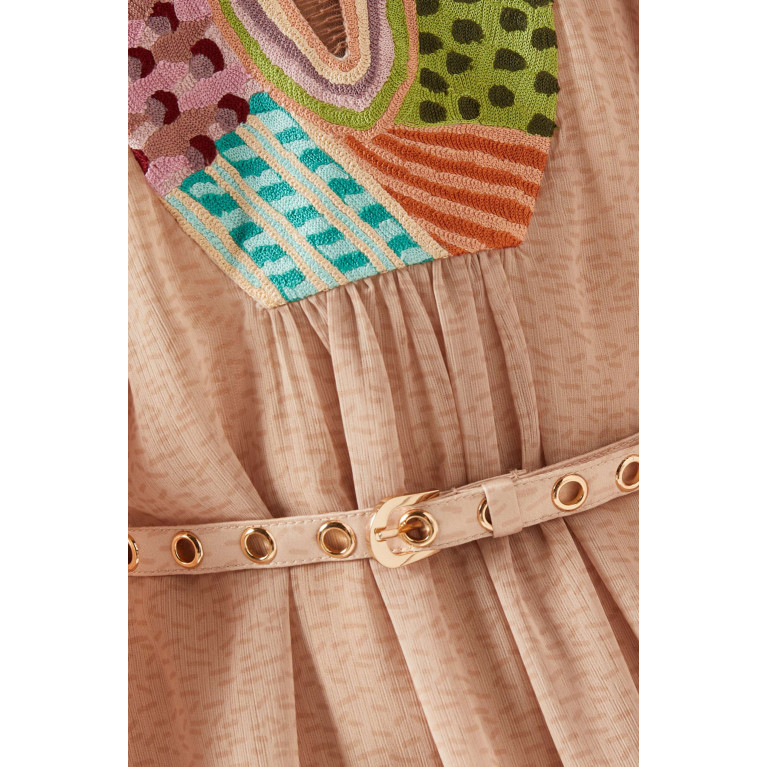 Kalico - Wren Embroidered Maxi Dress in Chiffon Neutral
