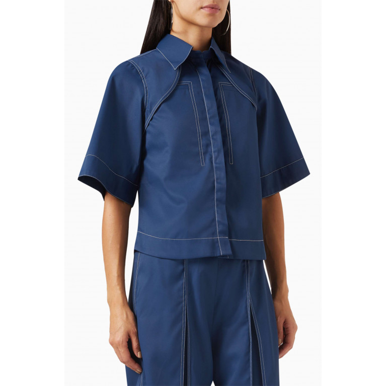 Notebook - Ebba Shirt in Terry-rayon Blue