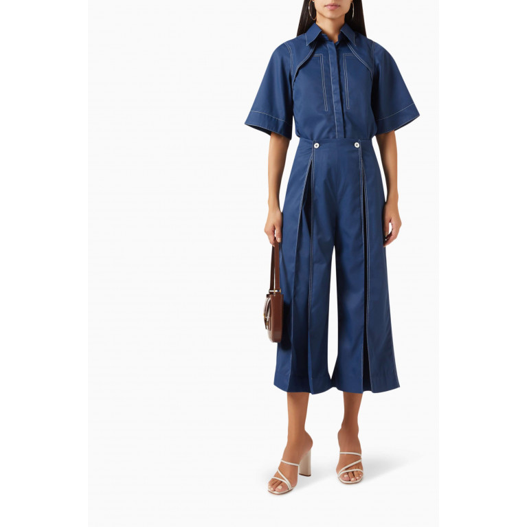 Notebook - Ebba Pants in Terry-rayon Blue