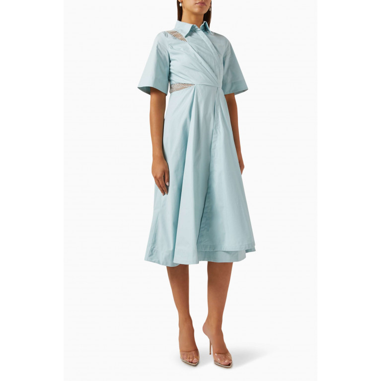 Notebook - Malena Shirt Dress in Cotton-poplin Blue
