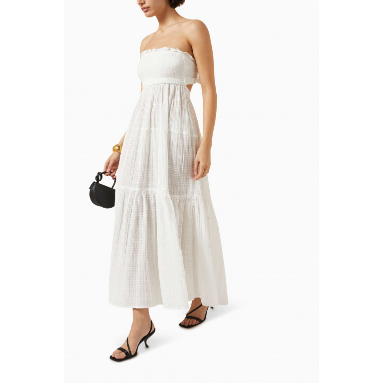 Veronica Beard - Mckinney Strapless Dress in Cotton White