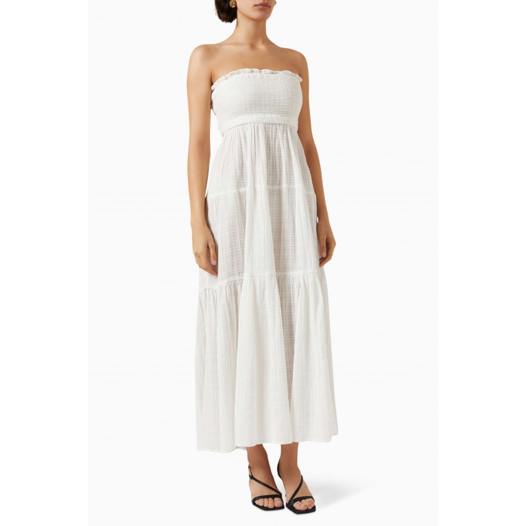 Veronica Beard - Mckinney Strapless Dress in Cotton White