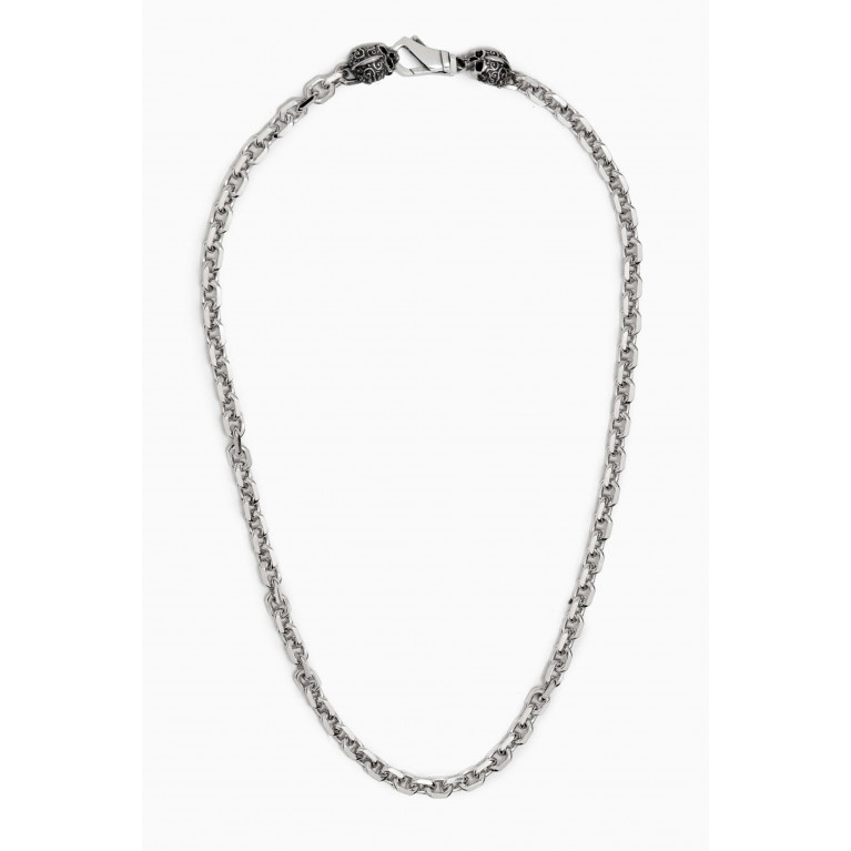 Emanuele Bicocchi - Skull Link-chain Necklace in Sterling Silver