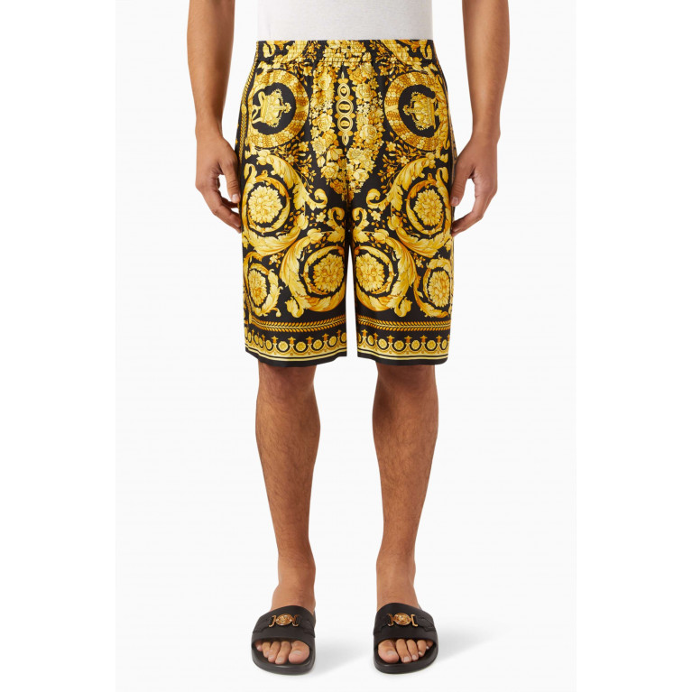 Versace - Printed Shorts in Silk Twill