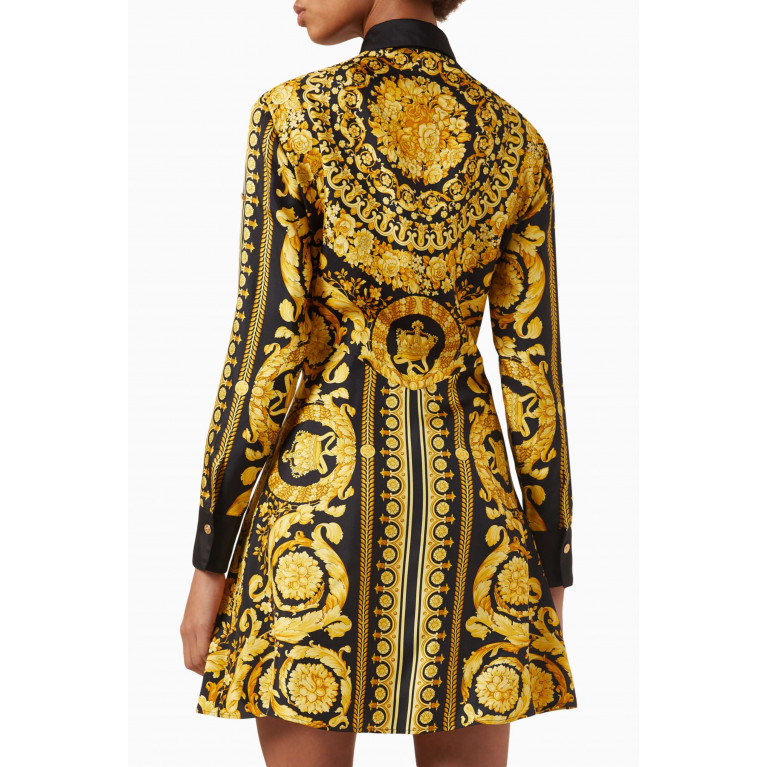 Versace - Barocco-print Mini Dress in Silk