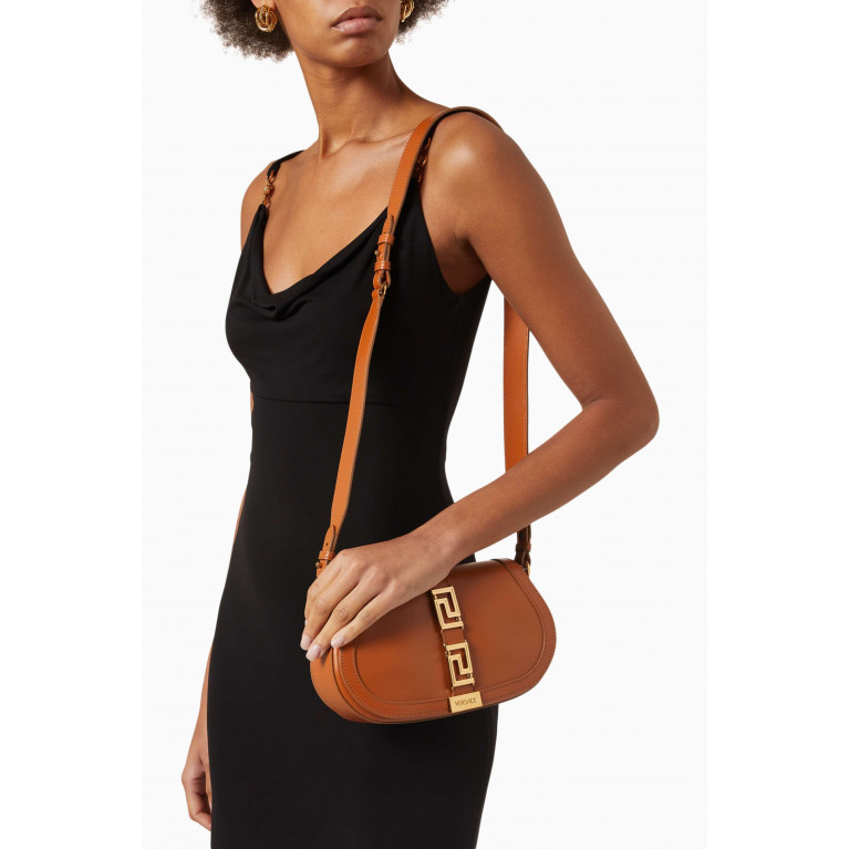 Versace - Greca Goddess Shoulder Bag in Calf Leather