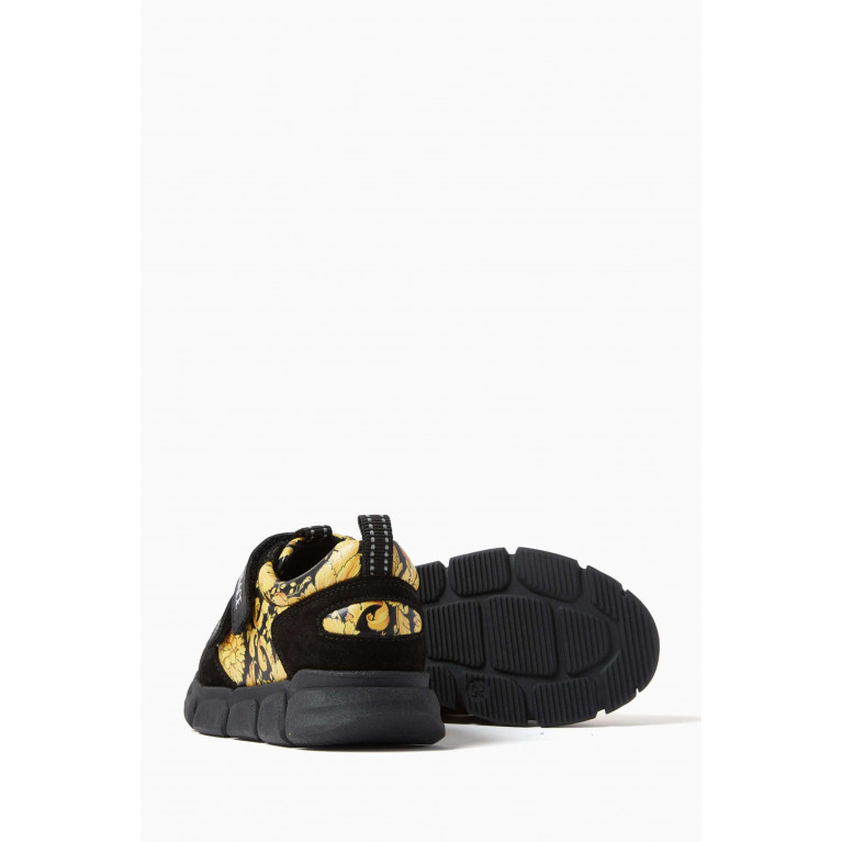 Versace - Barocco Print Low-top Sneakers in Leather
