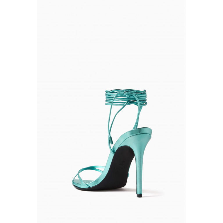 NASS - Tila 100 Strappy Sandals in Metallic Leather Blue