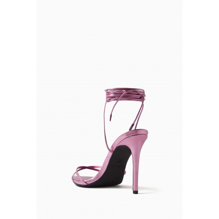 NASS - Tila 100 Strappy Sandals in Metallic Leather Pink