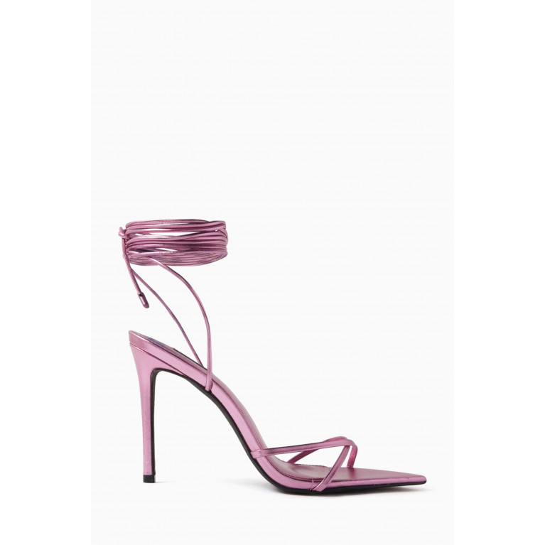 NASS - Tila 100 Strappy Sandals in Metallic Leather Pink