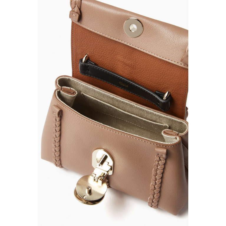 Chloé - Mini Penelope Top-handle Bag in Calfskin Leather Pink