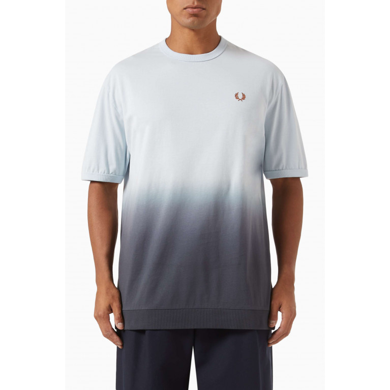 Fred Perry - Ombre Logo T-shirt in Cotton Jersey