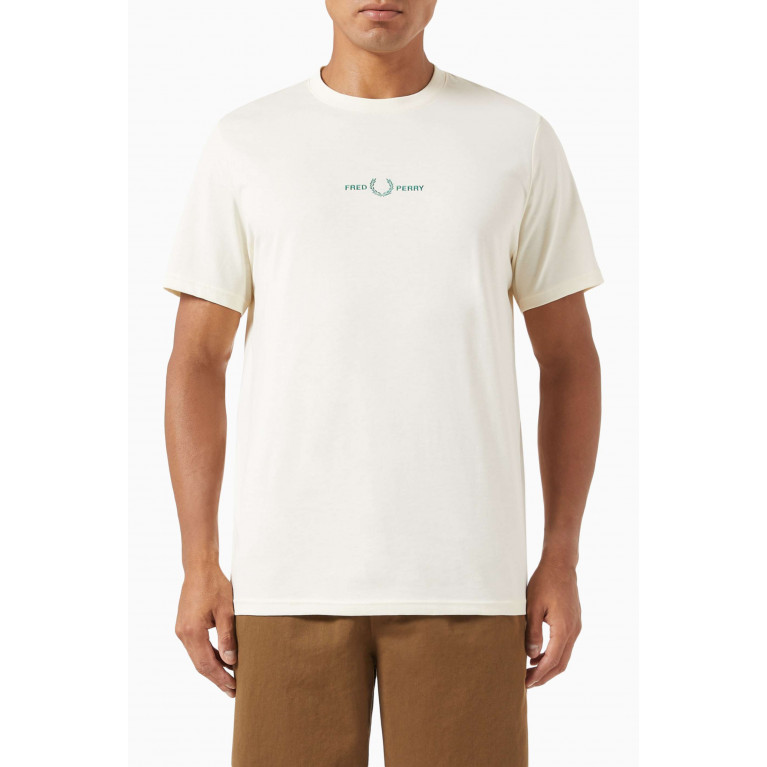 Fred Perry - Embroidered Wreath Logo T-shirt in Cotton