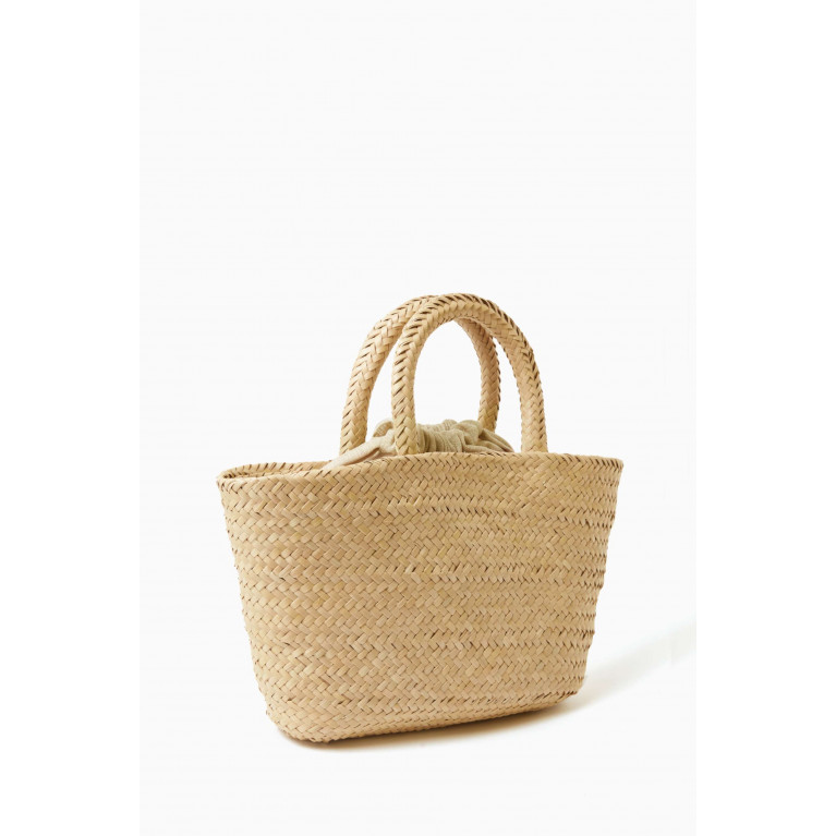 Nannacay - Small Coco Tote Bag in Piacava Palm Straw