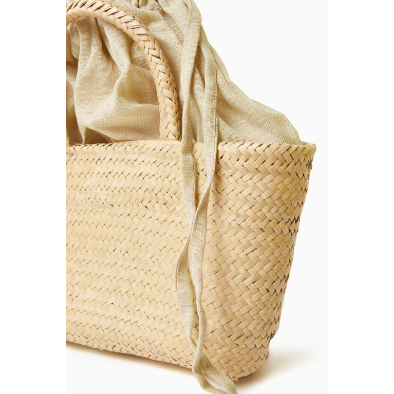 Nannacay - Small Coco Tote Bag in Piacava Palm Straw