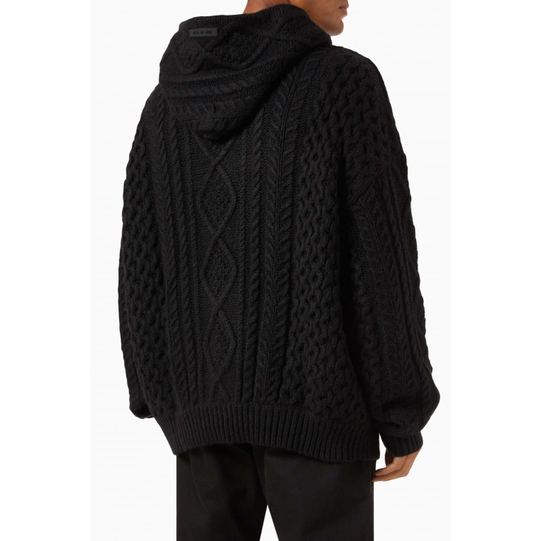 Fear of God Essentials - Oversized Hoodie in Cable Knit