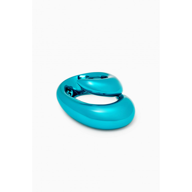 Maison H Jewels - Abstract Ring in Rhodium-finish 18kt Gold Blue