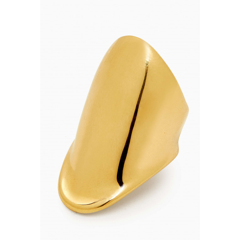 Maison H Jewels - Abstract Ring in Rhodium-finish 18kt Gold Yellow