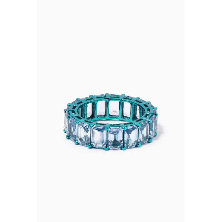 Maison H Jewels - Sapphire Ring in Rhodium-finish 18kt Gold Blue
