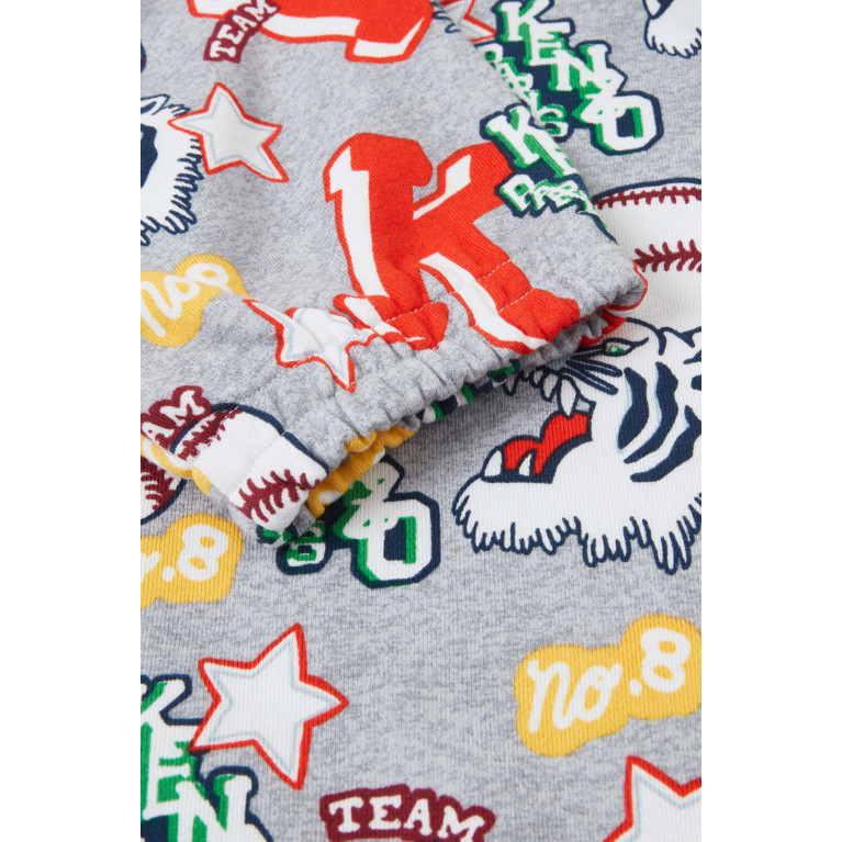 KENZO KIDS - Graphic Print Sweatpants in Cotton