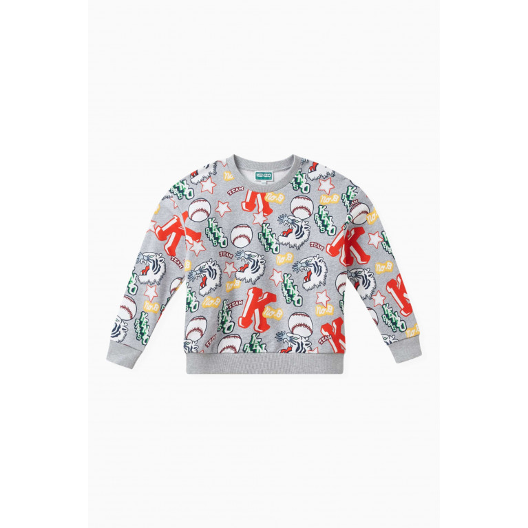 KENZO KIDS - Graphic Print Sweatshirt in Cotton Stretch