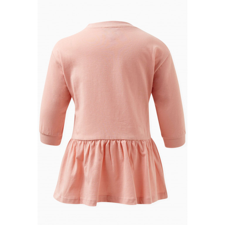 KENZO KIDS - Logo-print Dress in Cotton Pink