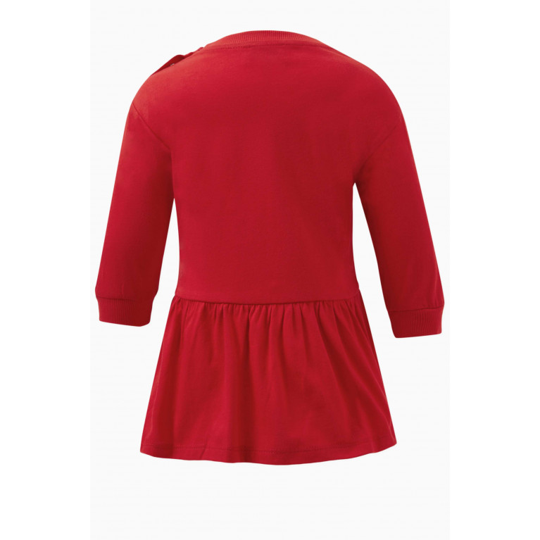 KENZO KIDS - Logo-print Dress in Cotton Red