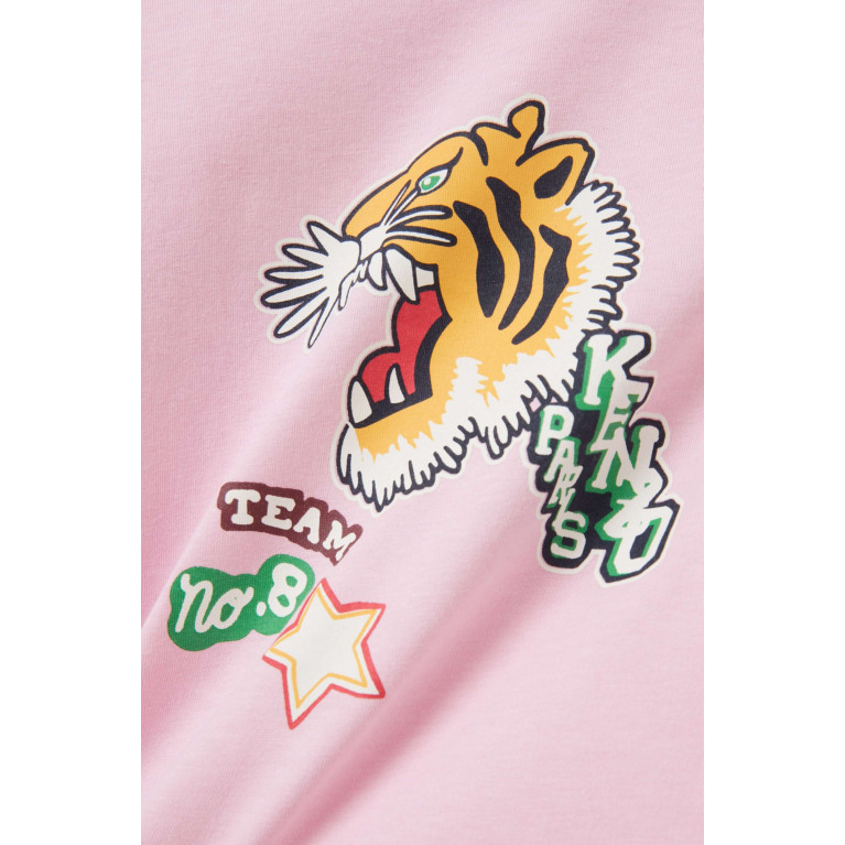 KENZO KIDS - Graphic Print T-shirt in Cotton Pink