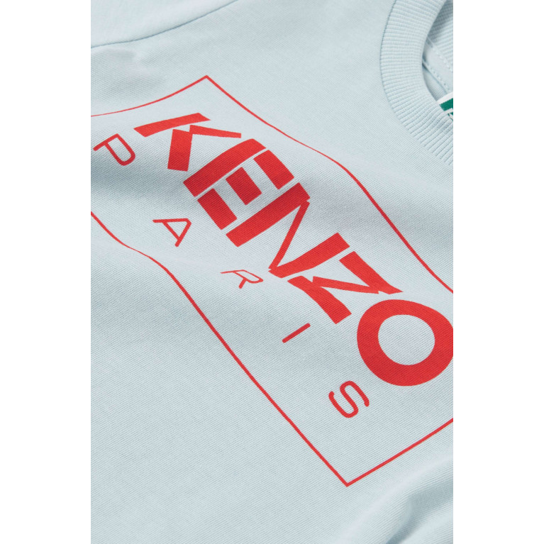 KENZO KIDS - Logo T-shirt in Cotton Blue