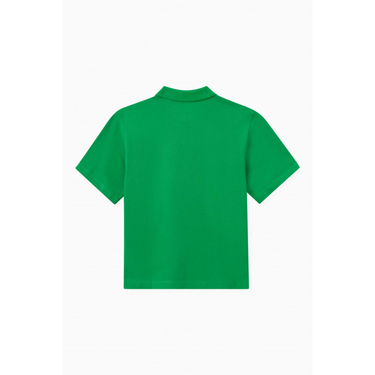 KENZO KIDS - Logo Print Polo Shirt in Cotton